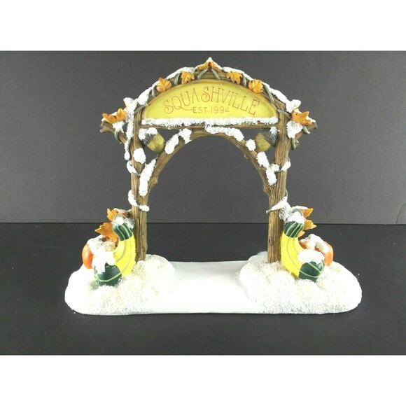 Charming Tails Village Sign Accessory Welcome Squashville 1994 Fitz And Floyd - Picture 1 of 12